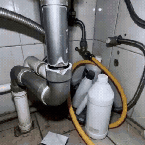 Drain pipe repair impact demonstration